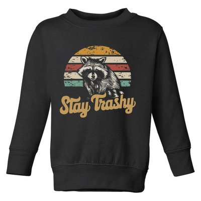 Stay Trashy Funny Opossum Raccoon Internet Memes Funny Meme Toddler Sweatshirt
