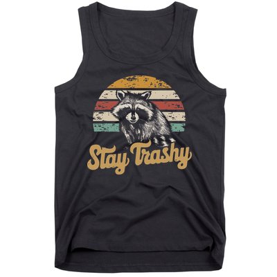 Stay Trashy Funny Opossum Raccoon Internet Memes Funny Meme Tank Top
