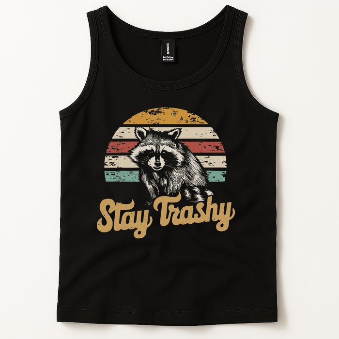 Stay Trashy Funny Opossum Raccoon Internet Memes Funny Meme Tank Top