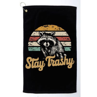 Stay Trashy Funny Opossum Raccoon Internet Memes Funny Meme Golf Towel