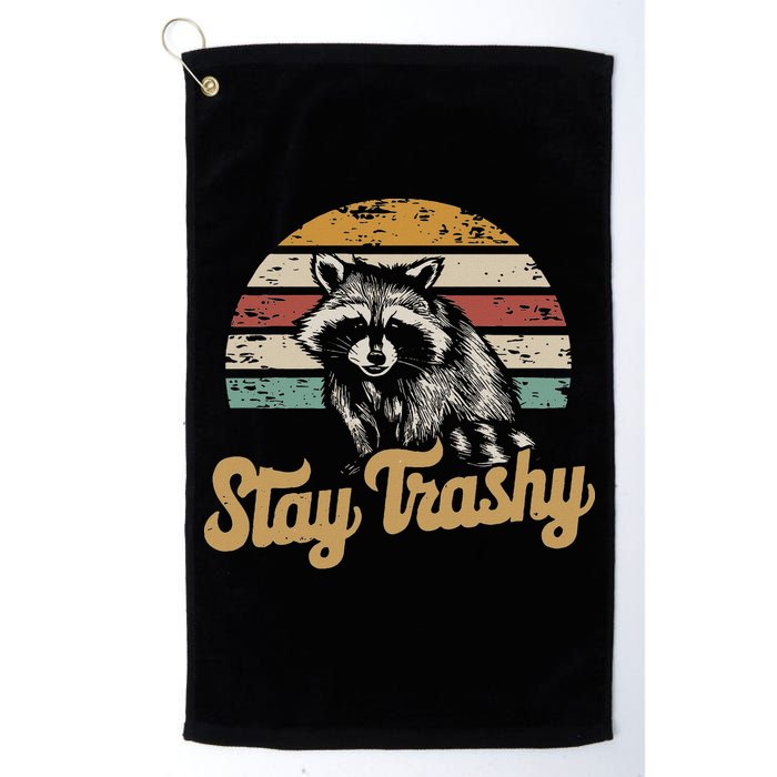 Stay Trashy Funny Opossum Raccoon Internet Memes Funny Meme Golf Towel