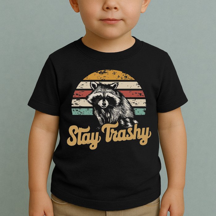Stay Trashy Funny Opossum Raccoon Internet Memes Funny Meme Toddler T-Shirt