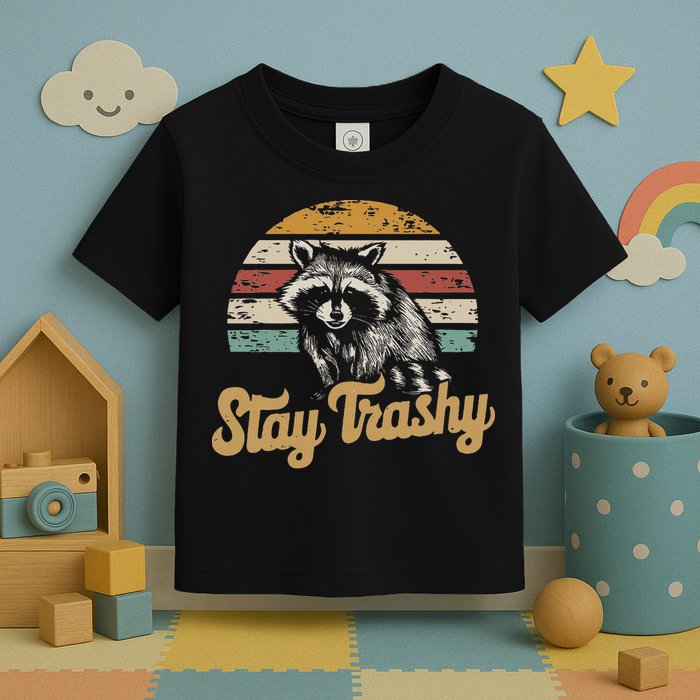 Stay Trashy Funny Opossum Raccoon Internet Memes Funny Meme Toddler T-Shirt