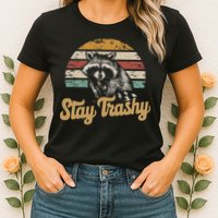 Stay Trashy Funny Opossum Raccoon Internet Memes Funny Meme Womens T-Shirt