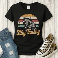 Stay Trashy Funny Opossum Raccoon Internet Memes Funny Meme Womens T-Shirt