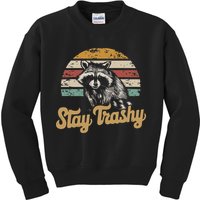 Stay Trashy Funny Opossum Raccoon Internet Memes Funny Meme Kids Sweatshirt
