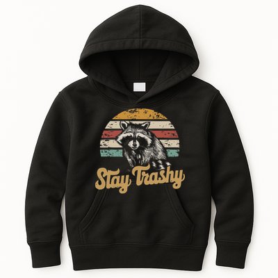 Stay Trashy Funny Opossum Raccoon Internet Memes Funny Meme Kids Hoodie
