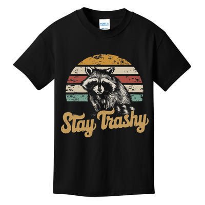 Stay Trashy Funny Opossum Raccoon Internet Memes Funny Meme Kids T-Shirt
