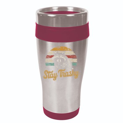 Stay Trashy Funny Opossum Raccoon Internet Memes Funny Meme 16oz Travel Tumbler