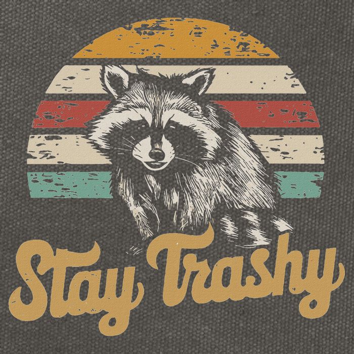 Stay Trashy Funny Opossum Raccoon Internet Memes Funny Meme Cotton Canvas Backpack