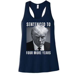 Sentenced To Four More Years Funny Mugshot Women's Racerback Tank