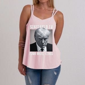 Sentenced To Four More Years Funny Mugshot Women's Strappy Tank