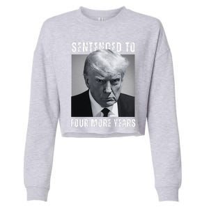 Sentenced To Four More Years Funny Mugshot Cropped Pullover Crew