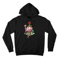 Summer Tropical Flamingo Santa Hat Christmas In July Hoodie