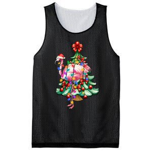 Summer Tropical Flamingo Santa Hat Christmas In July Mesh Reversible Basketball Jersey Tank