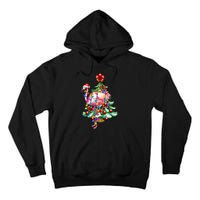 Summer Tropical Flamingo Santa Hat Christmas In July Tall Hoodie