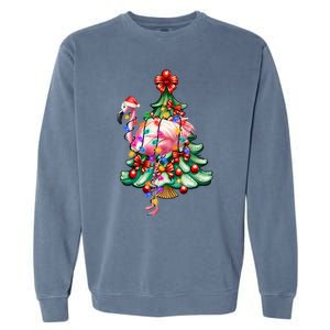 Summer Tropical Flamingo Santa Hat Christmas In July Garment-Dyed Sweatshirt