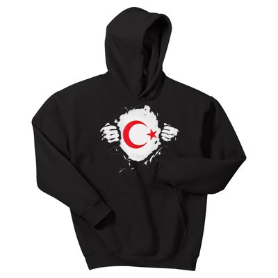 Supper Turkey Flag Turkey Country Kids Hoodie