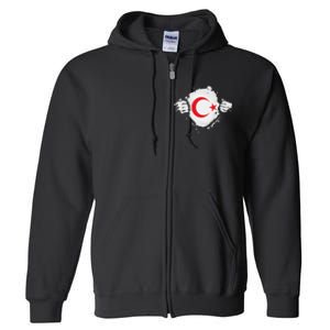 Supper Turkey Flag Turkey Country Full Zip Hoodie