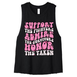 Support The Fighters Admire The Survivors Honor The Taken Women's Racerback Cropped Tank