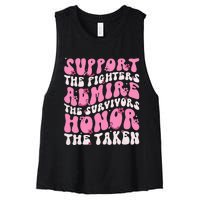 Support The Fighters Admire The Survivors Honor The Taken Women's Racerback Cropped Tank