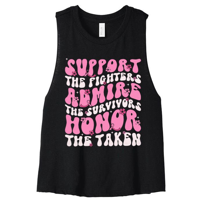 Support The Fighters Admire The Survivors Honor The Taken Women's Racerback Cropped Tank