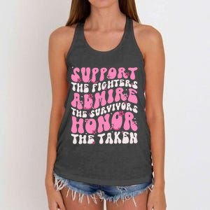 Support The Fighters Admire The Survivors Honor The Taken Women's Knotted Racerback Tank