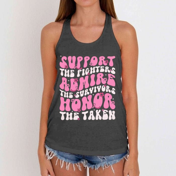 Support The Fighters Admire The Survivors Honor The Taken Women's Knotted Racerback Tank