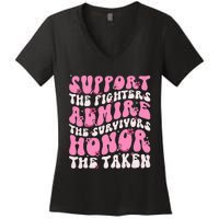 Support The Fighters Admire The Survivors Honor The Taken Women's V-Neck T-Shirt