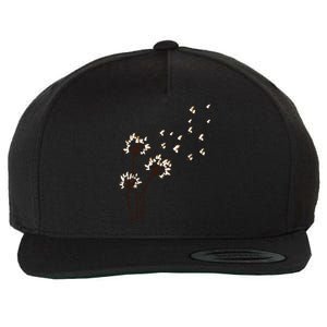 Shih Tzu Flower Fly Dandelion For Dog Mama Dog Lover Wool Snapback Cap