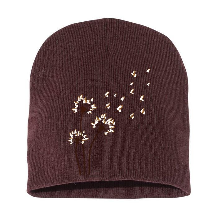 Shih Tzu Flower Fly Dandelion For Dog Mama Dog Lover Short Acrylic Beanie