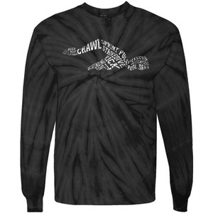 Swimmer Typography Funny Swim Swimming Coach Player Graphic Tie-Dye Long Sleeve Shirt