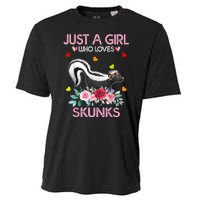 Skunk Tees For Women Grils Gift Just A Girl Who Loves Skunks Cooling Performance Crew T-Shirt