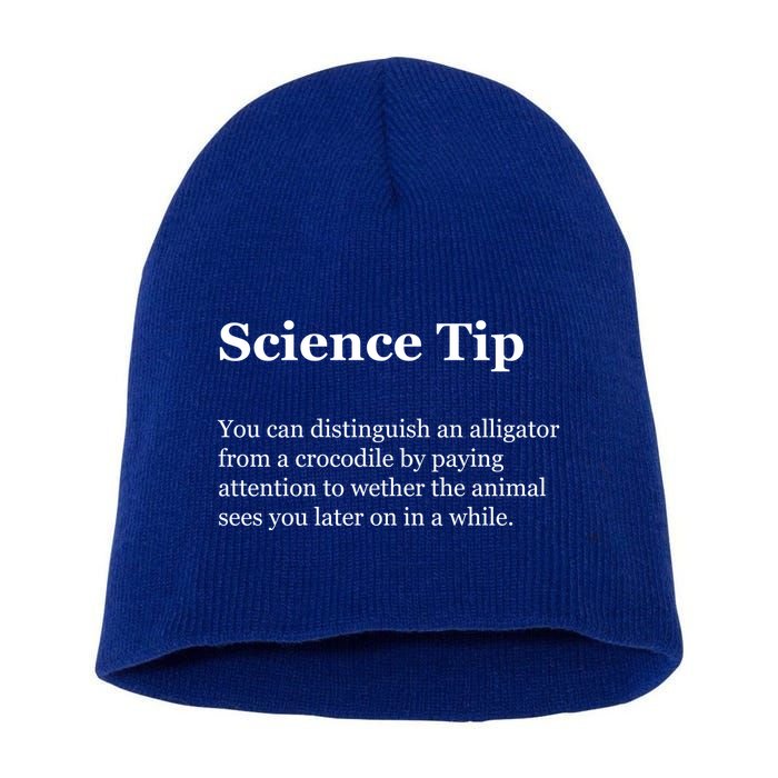 Science Tip Funny Meaning Quote Short Acrylic Beanie