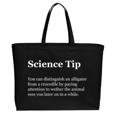 Science Tip Funny Meaning Quote Cotton Canvas Jumbo Tote