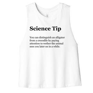 Science Tip Funny Meaning Quote Women's Racerback Cropped Tank