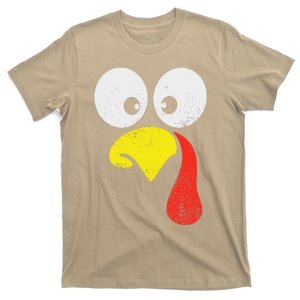 Silly Turkey Face Family Thanksgiving Dinner T-Shirt