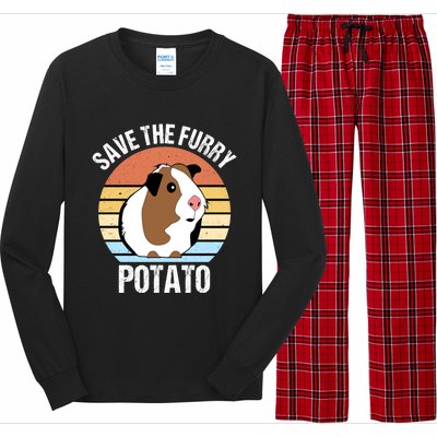 Save The Furry Potato Funny Guinea Pig Long Sleeve Pajama Set