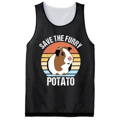 Save The Furry Potato Funny Guinea Pig Mesh Reversible Basketball Jersey Tank