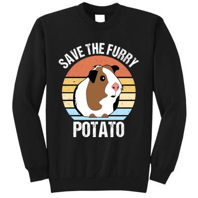 Save The Furry Potato Funny Guinea Pig Tall Sweatshirt