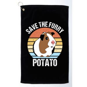 Save The Furry Potato Funny Guinea Pig Platinum Collection Golf Towel