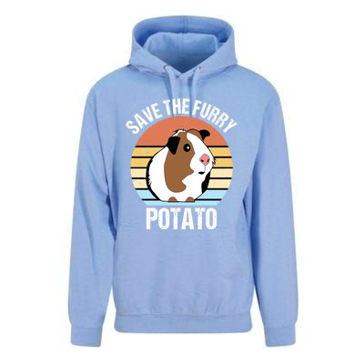 Save The Furry Potato Funny Guinea Pig Unisex Surf Hoodie