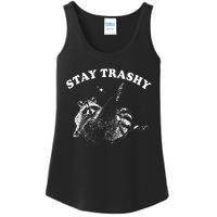 Stay Trashy Funny Raccoon Trash Panda Raccoon Meme Ladies Essential Tank