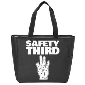 Safety Third funny missing finger Safety Third Zip Tote Bag