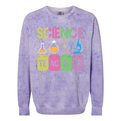 Science Teacher Funny Periodic Table Elements Graphic Colorblast Crewneck Sweatshirt