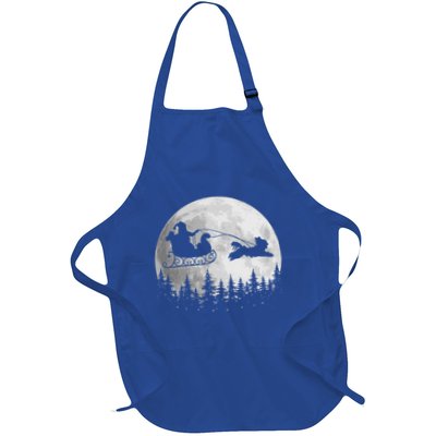 Shih Tzu Funny Reindeer Christmas Moon Santa Dog Funny Gift Apron