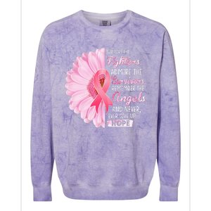 Support The Fighters Admire The Survivors Breast Cancer Colorblast Crewneck Sweatshirt