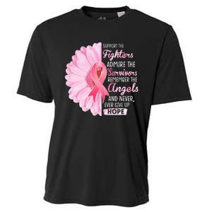 Support The Fighters Admire The Survivors Breast Cancer Cooling Performance Crew T-Shirt