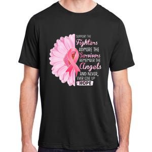 Support The Fighters Admire The Survivors Breast Cancer Adult ChromaSoft Performance T-Shirt