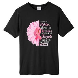 Support The Fighters Admire The Survivors Breast Cancer Tall Fusion ChromaSoft Performance T-Shirt